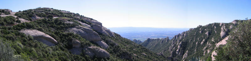 View from the top of the mountain at Montserrat
